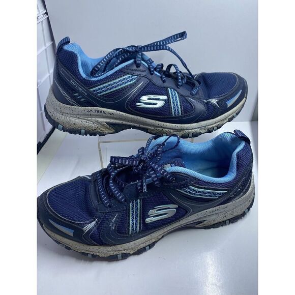 Sketchers Hillcrest Women's Trail Running Shoes 149820W, Size 7 Blue - Picture 2 of 8